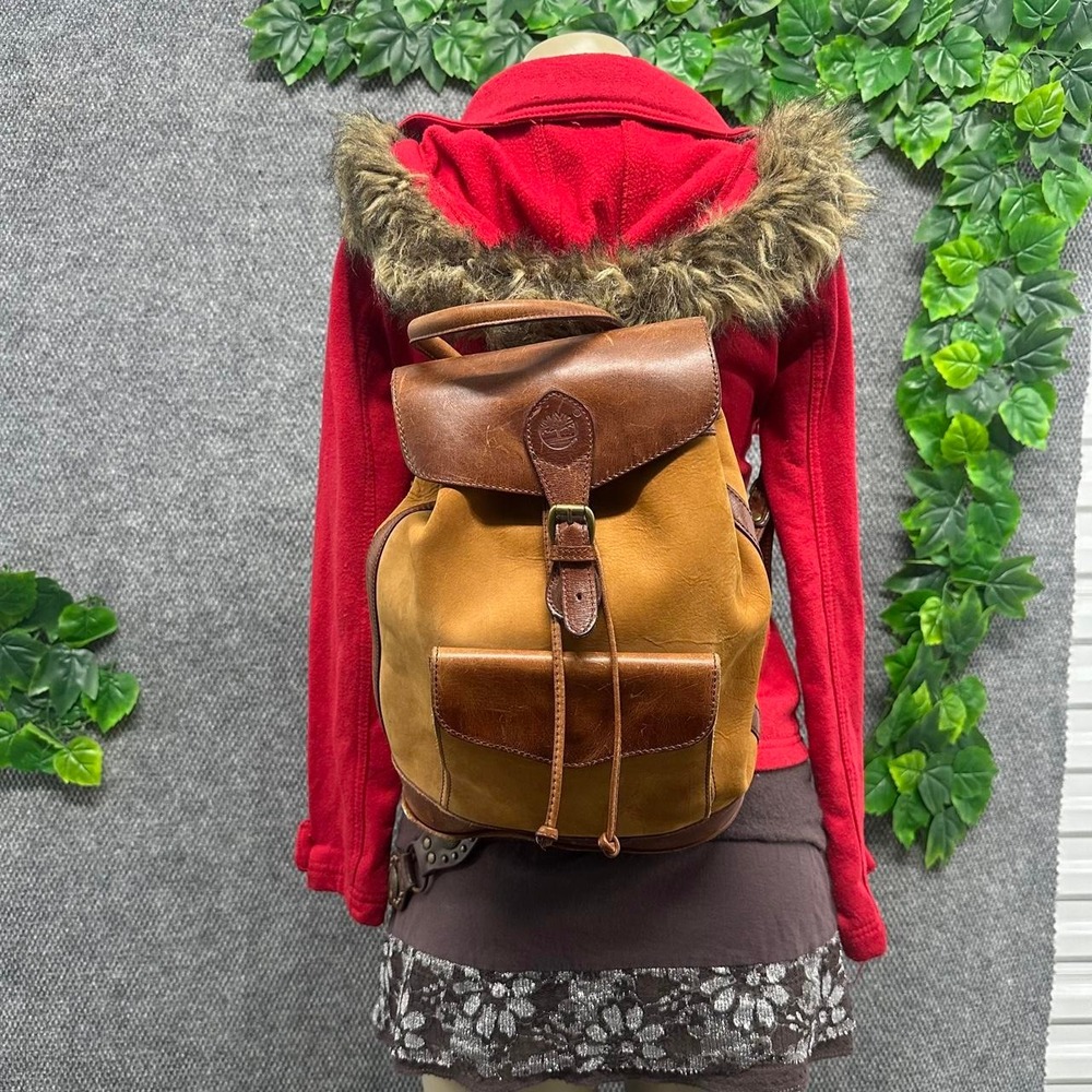 Timberland Genuine Leather Suede Brown Rucksack Backpack